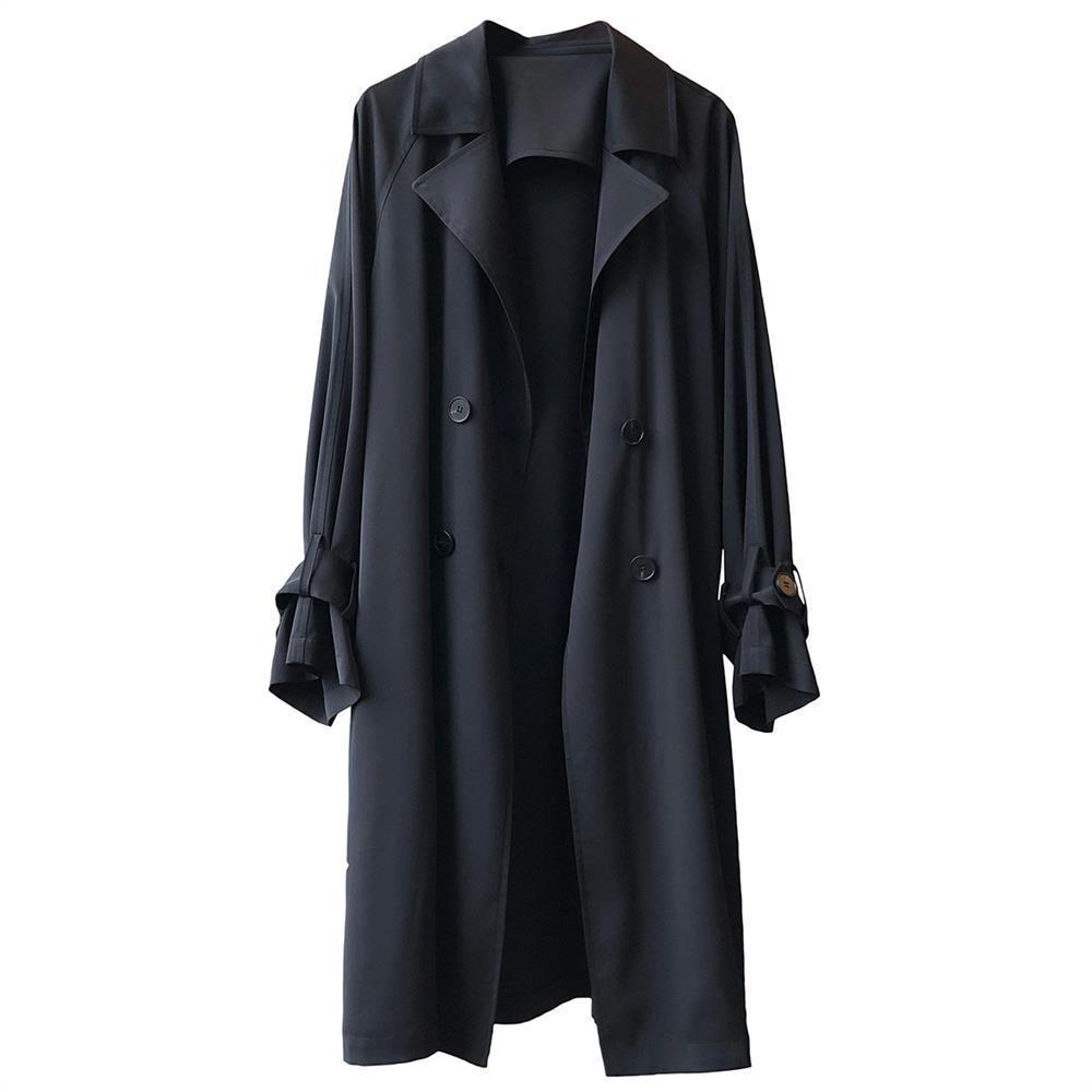 Women s Petite Mid-Length Trench Coat, 2026 Spring/Autumn, French & British Style, Plus Size, Lightweight Drapey Outerwear. S