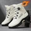 Fashion Men's Snow Boots 2025 Winter New High Top Cotton Shoes Plush Warm Boots Non-slip Hiking Boots for Men Winter High Top Sneakers