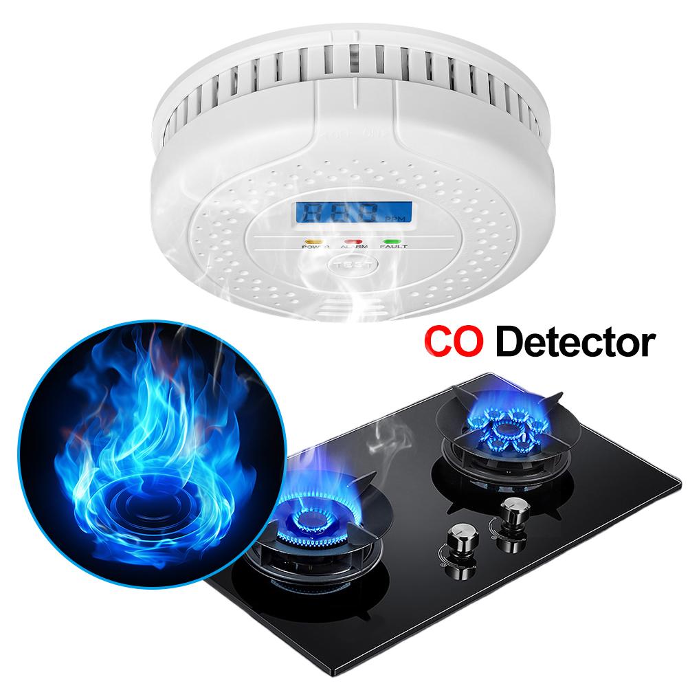 Carbon Monoxide Alarm Detector Battery Powered Smoke and Carbon Monoxide Detector Alarm LCD Display CO Detector for Home Depot