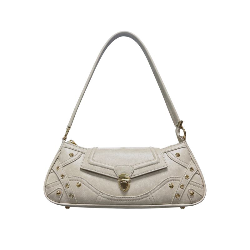 

Cultivator Original Niche Retro Distressed Sexy One Shoulder Hand Flip Baguette Bag Underarm Bag 2024 Winter Beige (issued within 15 days after presale order)