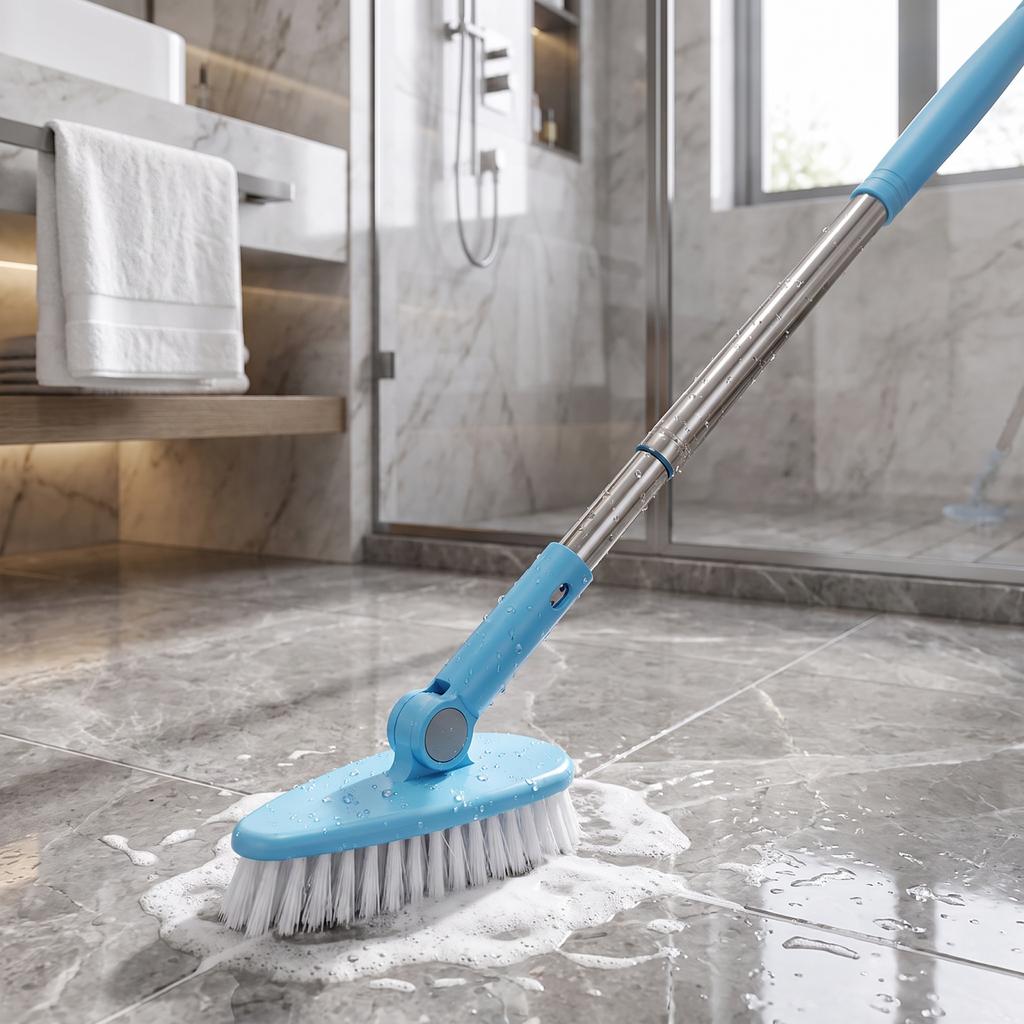 Long Handle Floor Brush with Hard Bristles for Home Cleaning and Hard-to- Corners