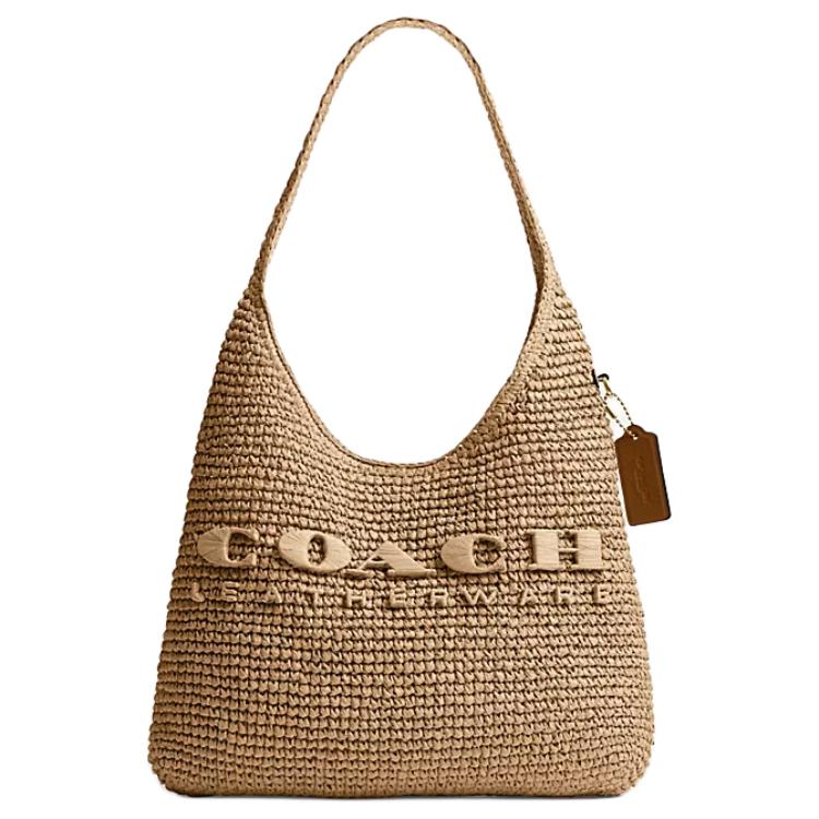 Coach Women's Light/Brown Brooklyn 28 Magnetic Closure Logo Shoulder Bag Large Shoulder Bag - Cal97-B4na