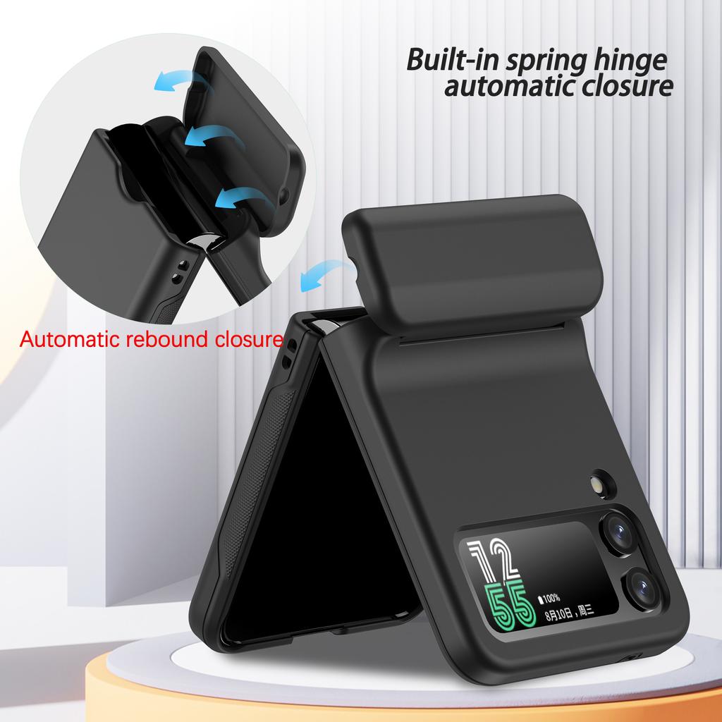 For Samsung Z Flip 4 3 5 6 Flip5 Flip6 Hinge Protective Bag Case for Samsung Galaxy Z Flip 3 4 5G Flip3 Flip4 Card Slot Funda
