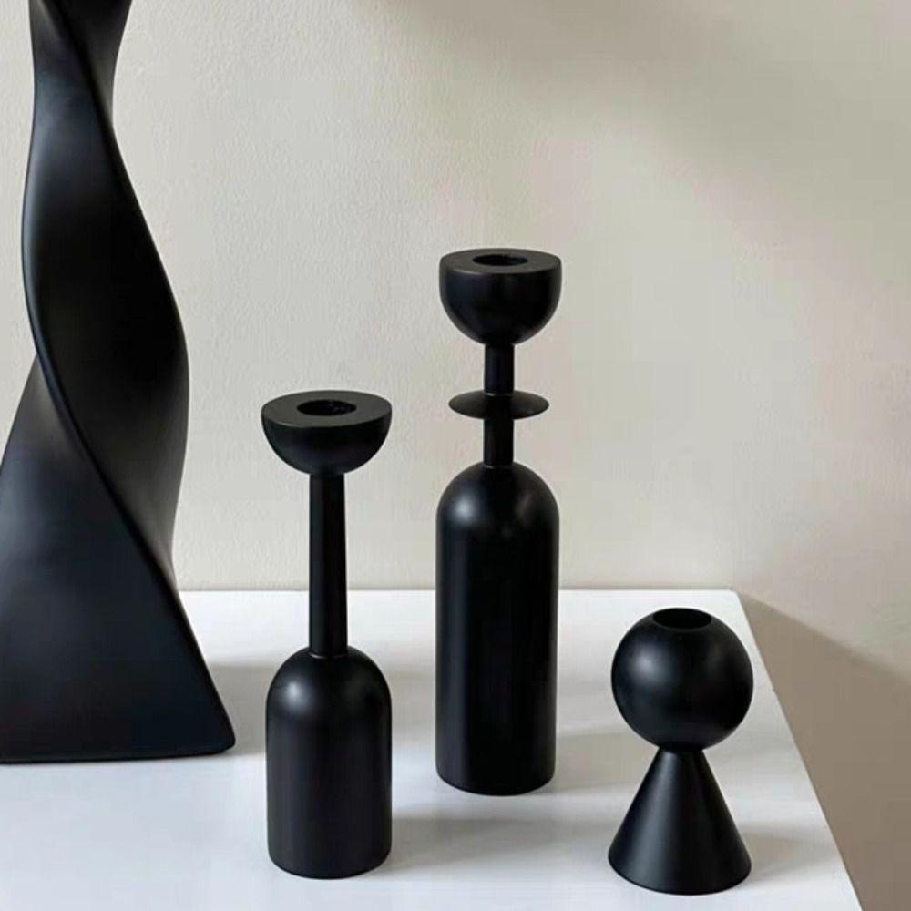 3 Stück/Set Vintage Kerzenständer Ornament Minimalistischer Dekorativer Kerzenständer Kandelaber Wohnzimmer