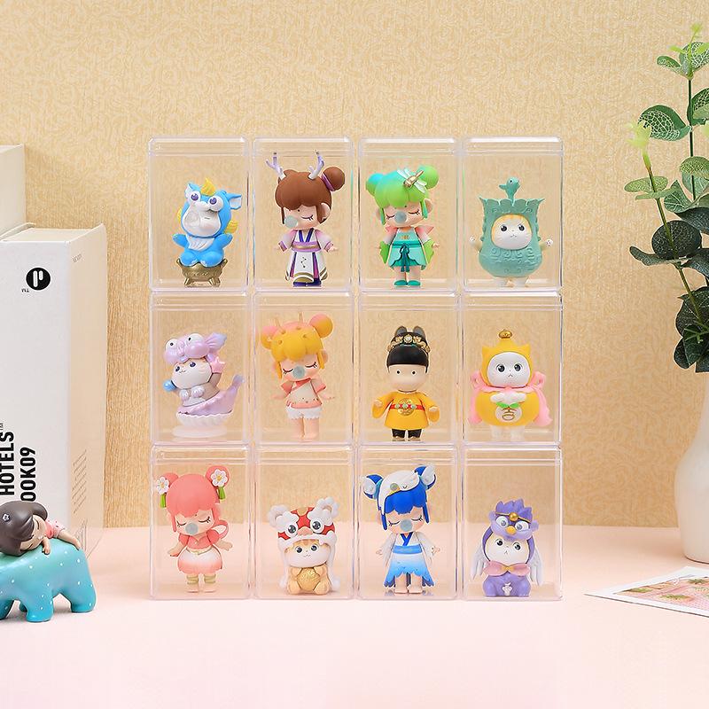 PET Hand-done Blind Box Storage Box Jasmine Blind Box Bubble Mat Display Box Blind Box Storage Display Cabinet Display Rack