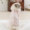Lightweight Cat Bodysuit Kittens Ragdolls - Anti-Shedding Belly Cover 4-Leg Design Breathable Cotton Blend