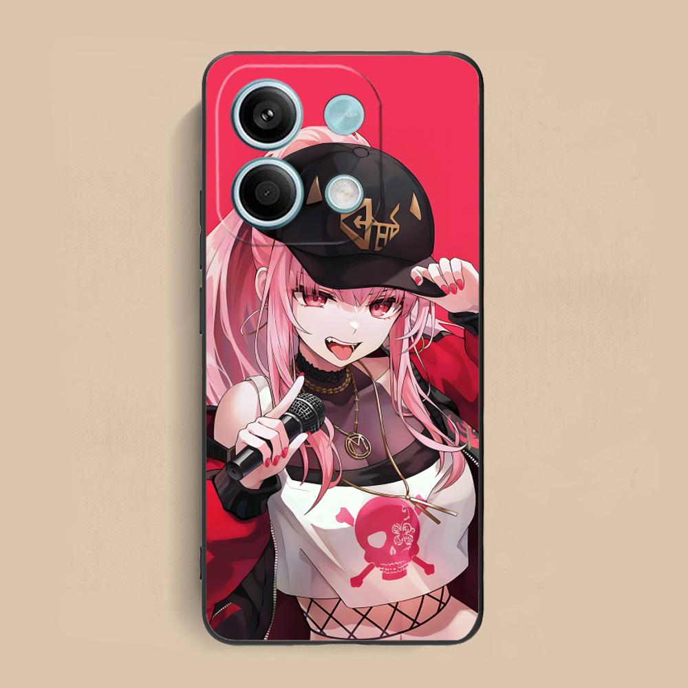 Holo Mori Calliope Matte TPU Mobile Phone Case for Xiaomi Redmi Note 14 13 12 11 S Pro Plus 4G 5G Colorful Printing Cover