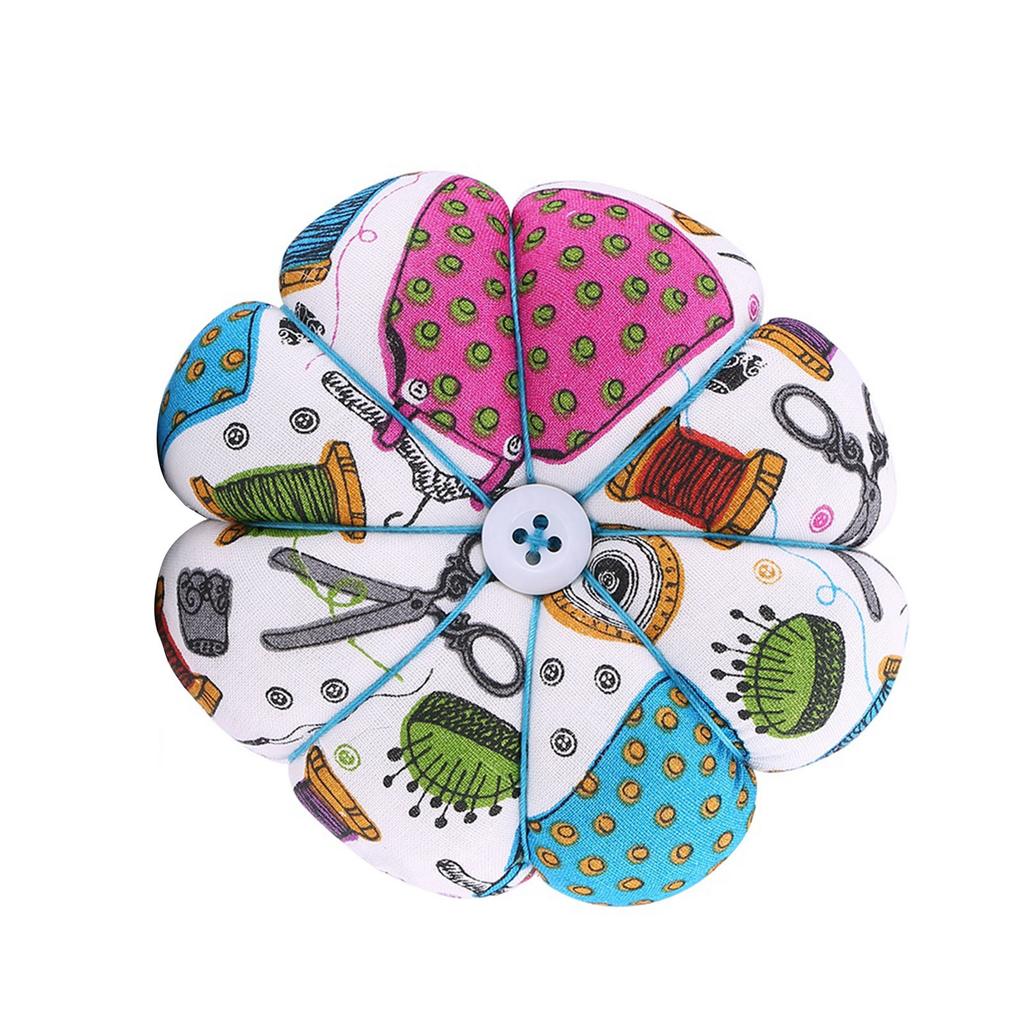 1 pcs Creative Pumpkin Fabric Sewing Needles Pin Cushion with Elastic Wrist Belt