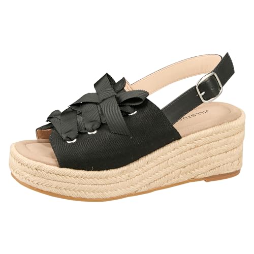 JILL STUART SHOE Espadrille Wedge Sandals, Lace-Up Jute Sandals, Women s, Size B, 22.0 cm, E (Size 6555)