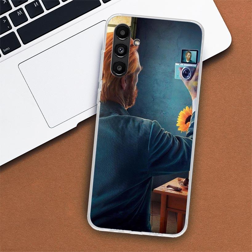 Van Gogh Mona Lisa Funny Art Phone Case For Samsung Galaxy A51 A71 A50 A70 A40 A30 A20E A10 A41 A31 A21S A11 A01 A6 A8 + A7 A9 P