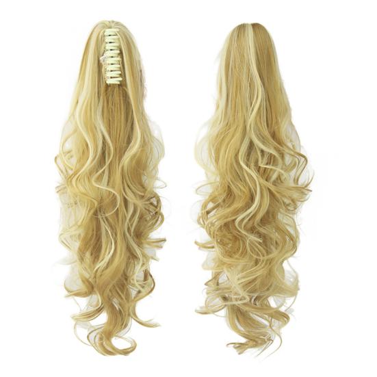 Lange lockige Pferdeschwanz-Klammer Synthetik Natürlicher Falscher Haarclip-In Haarverlängerungen Für Frauen Hitzebeständige Haarteile KTB