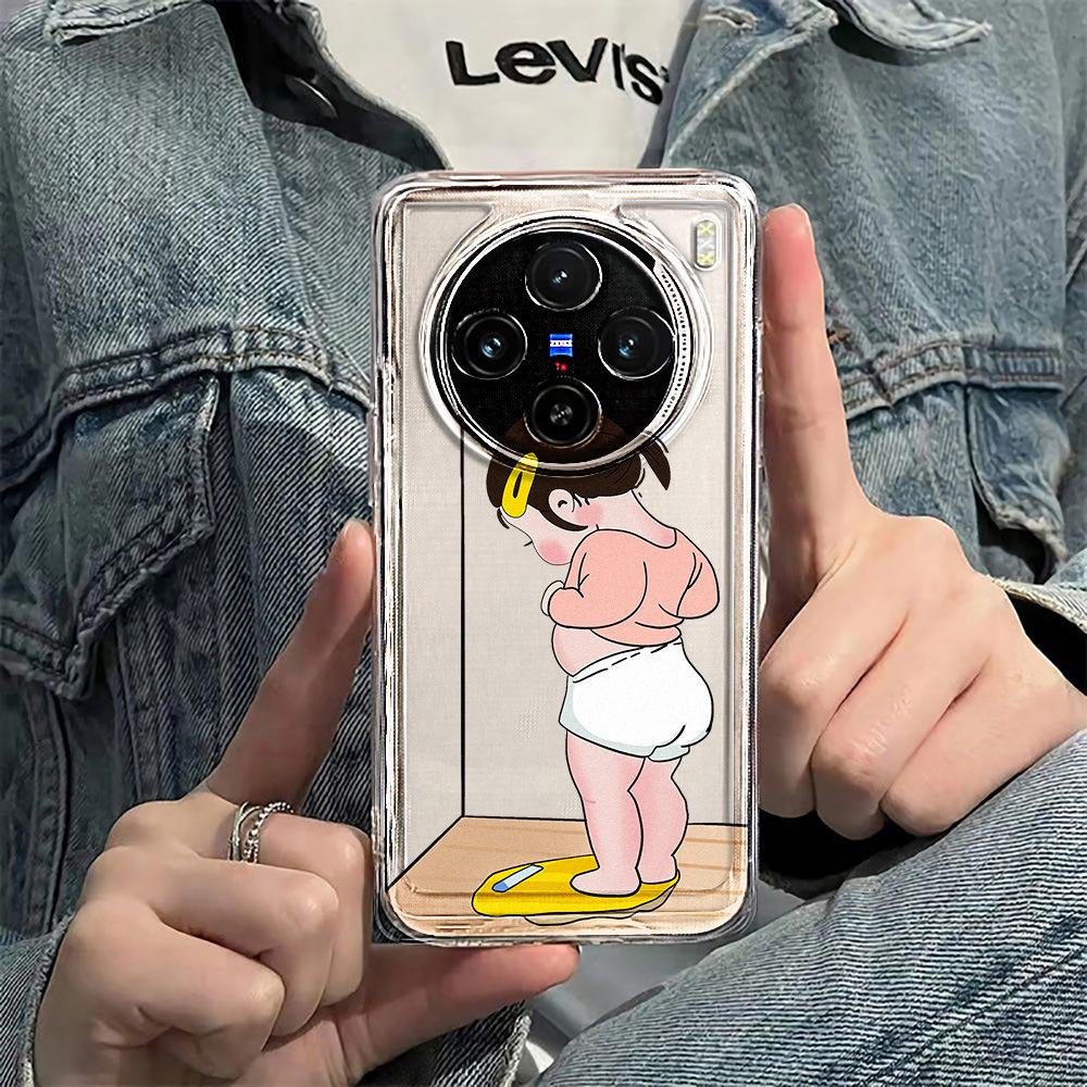 

Transparent Soft Shell Phone Case for vivoX100/X100S/X90/X80/X70 with Fine Hole Design for Slim Girl Weight Loss