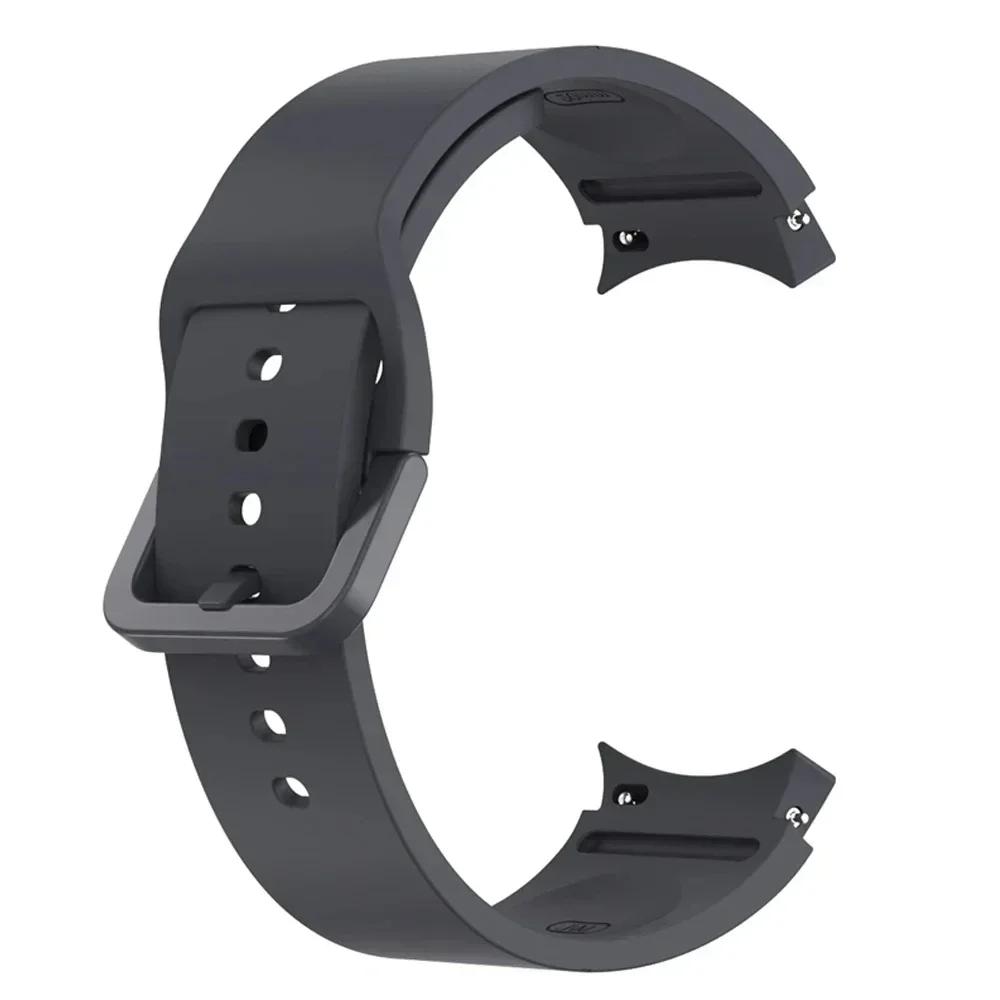 Silicone Leather Bracelet For Samsung Galaxy Watch 7 6 5 Pro 40mm 44mm Band Watch 6 4 Classic 47/43/46mm Strap Correa Watchband