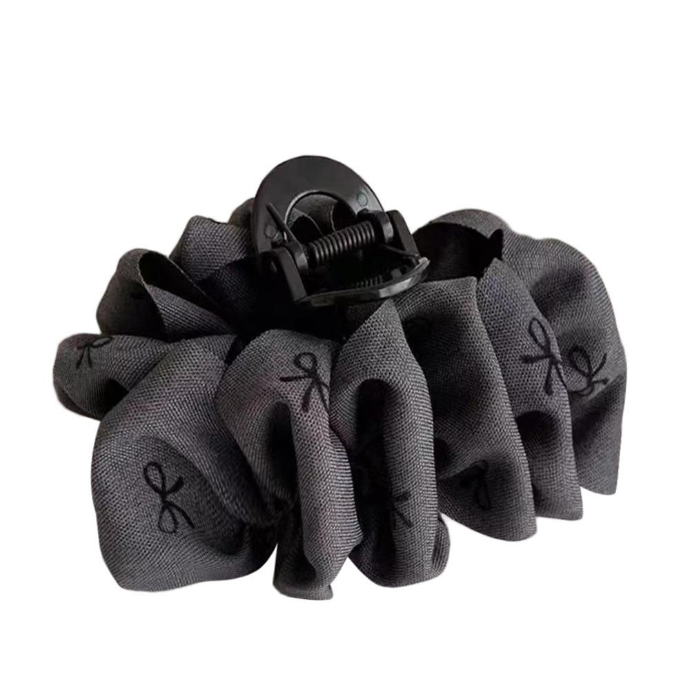 

Двусторонняя заколка-краб для волос с бантиком, клипса-акула, модные заколки-банты для женщин и девочек серый