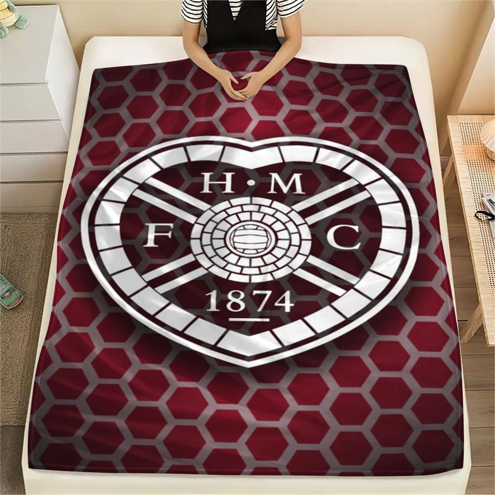 

1pc Hartes Football Club Print Flannel Blanket, High quality Comfortable for All Seasons, Home Decor, Warmth and Comfort, Perfect for Christmas Gifts 80cm x 120cm
