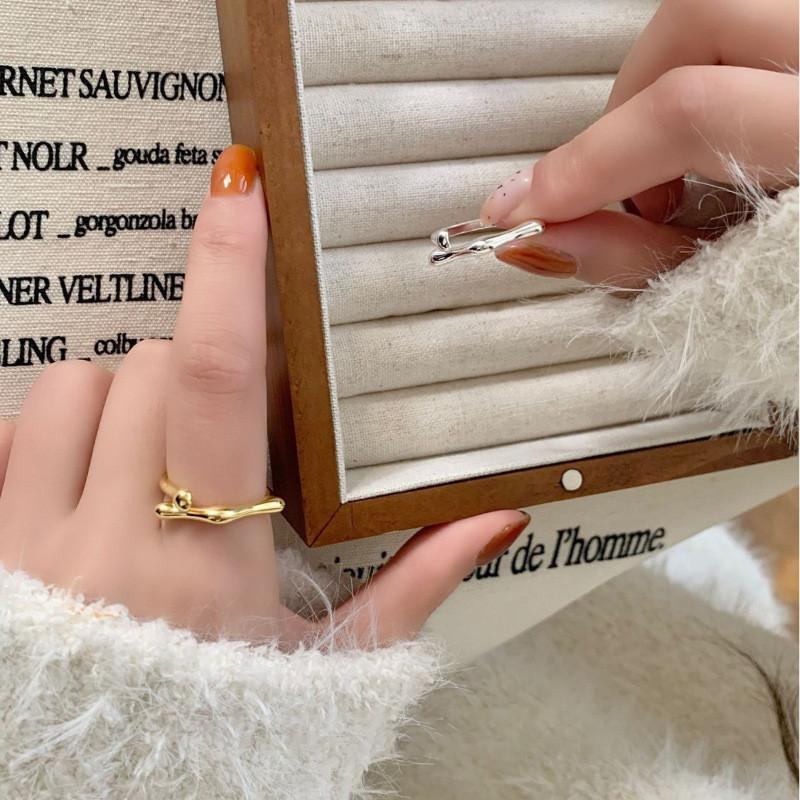 Luxurious Adjustable Copper Ring With Unique Geometric Design For Women Fashion