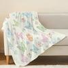 Lightweight Flannel Blanket Soft Butterfly Print Cozy Throw, Warm Home Decor for Bedroom & Living Room, Ideal for Christmas & Halloween