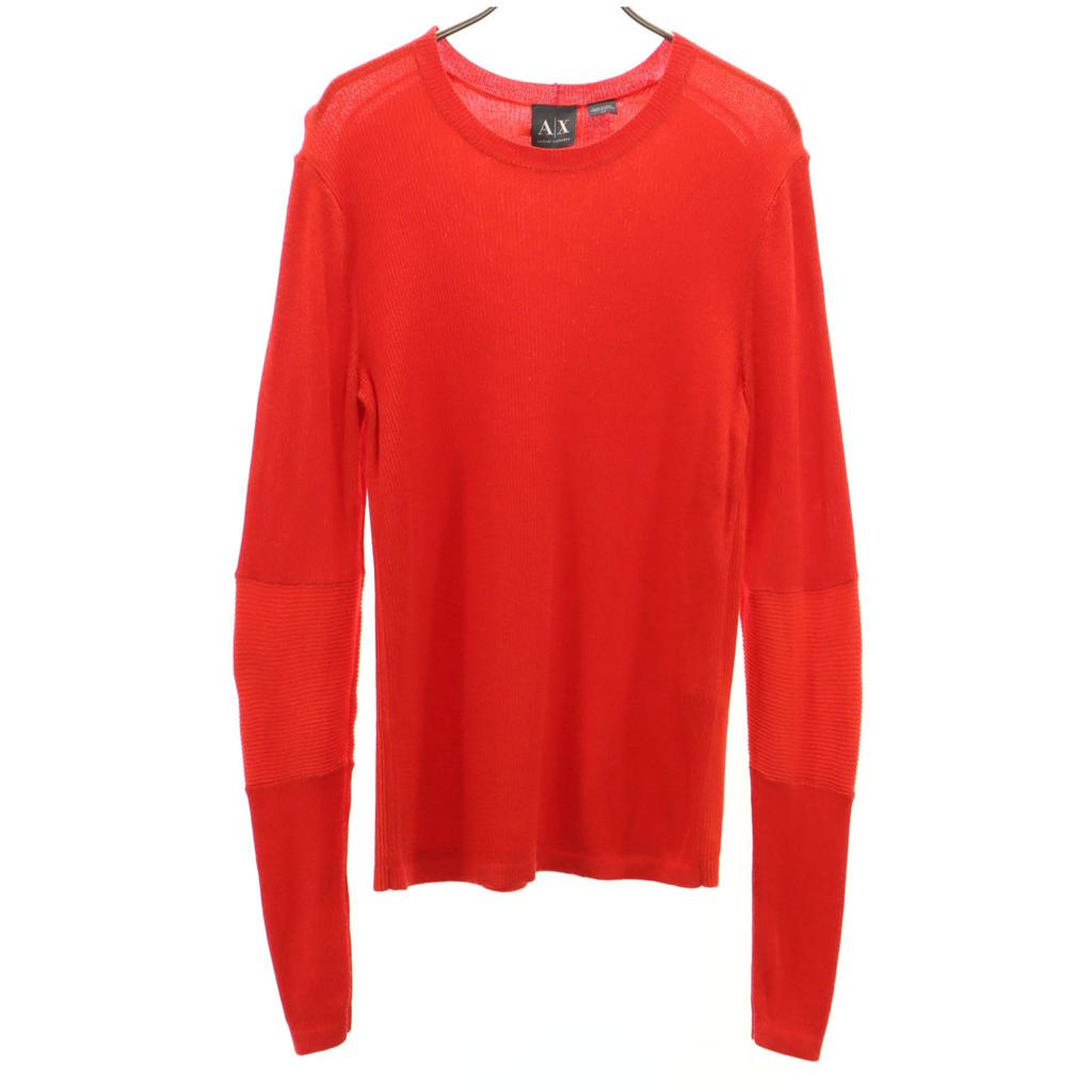 ARMANI EXCHANGE Long sleeve knit S Red Men's Used
