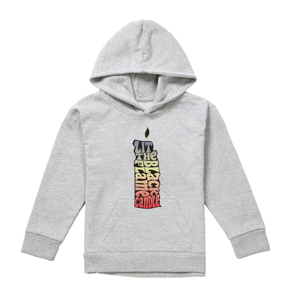 Hocus Pocus Childrens/Kids Lit The Black Flame Candle Heather Hoodie