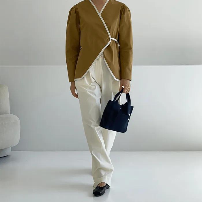 Pocket Tote Bag (Navy/Navy)