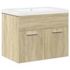 VidaXL Armoire lavabo de salle de bain et bassin intégré chêne sonoma 3324983