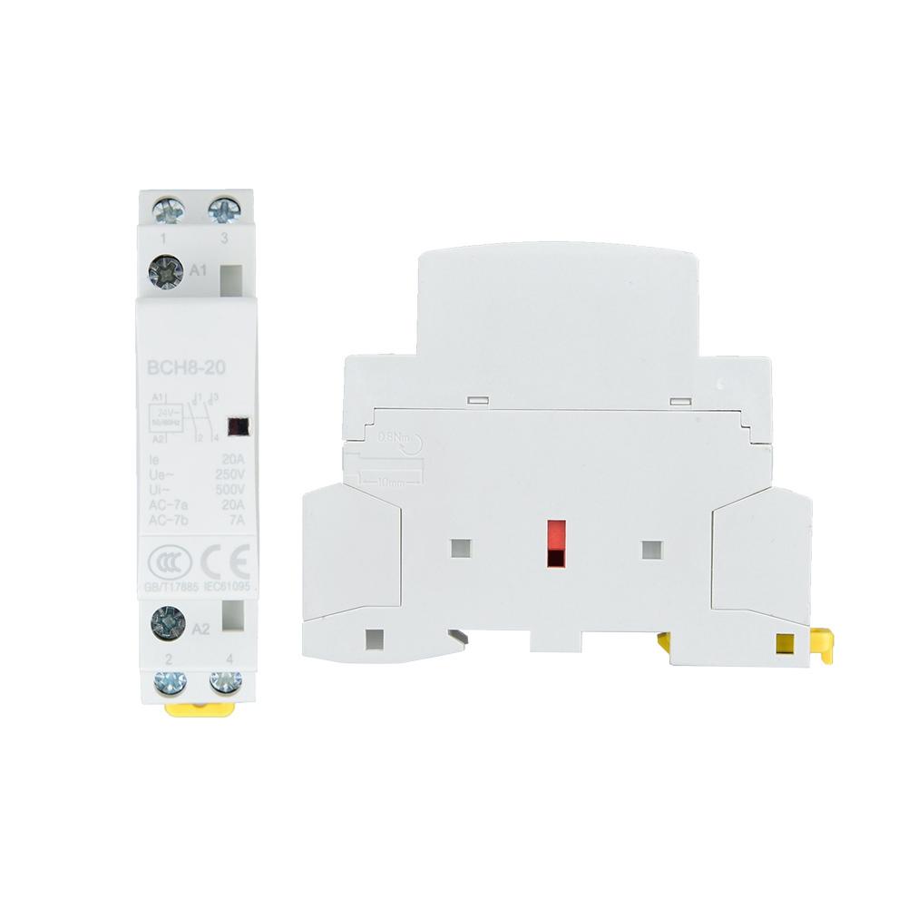24v 2p 2no 20a 220v230v 5060hz Household Ac Contactor Din Rail Mount