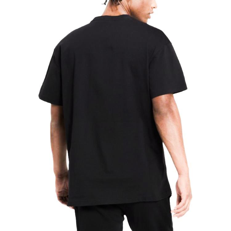 Adidas Logo Print Pullover Crew Neck Short Sleeve T-Shirt Men T-Shirts Black HN0976