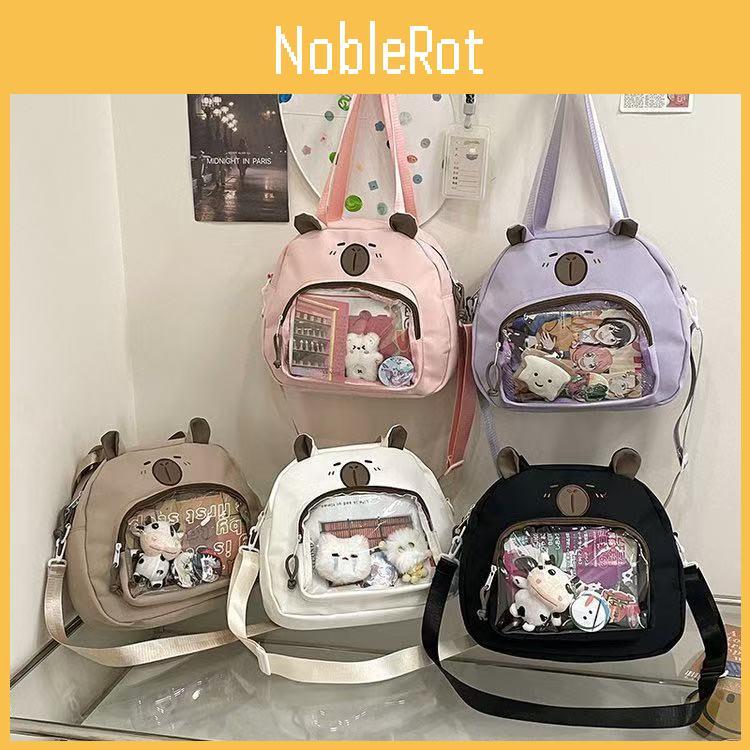 Capybara Transparent Cartoon Shoulder Bag Backpack Adjustable Strap Shoulder