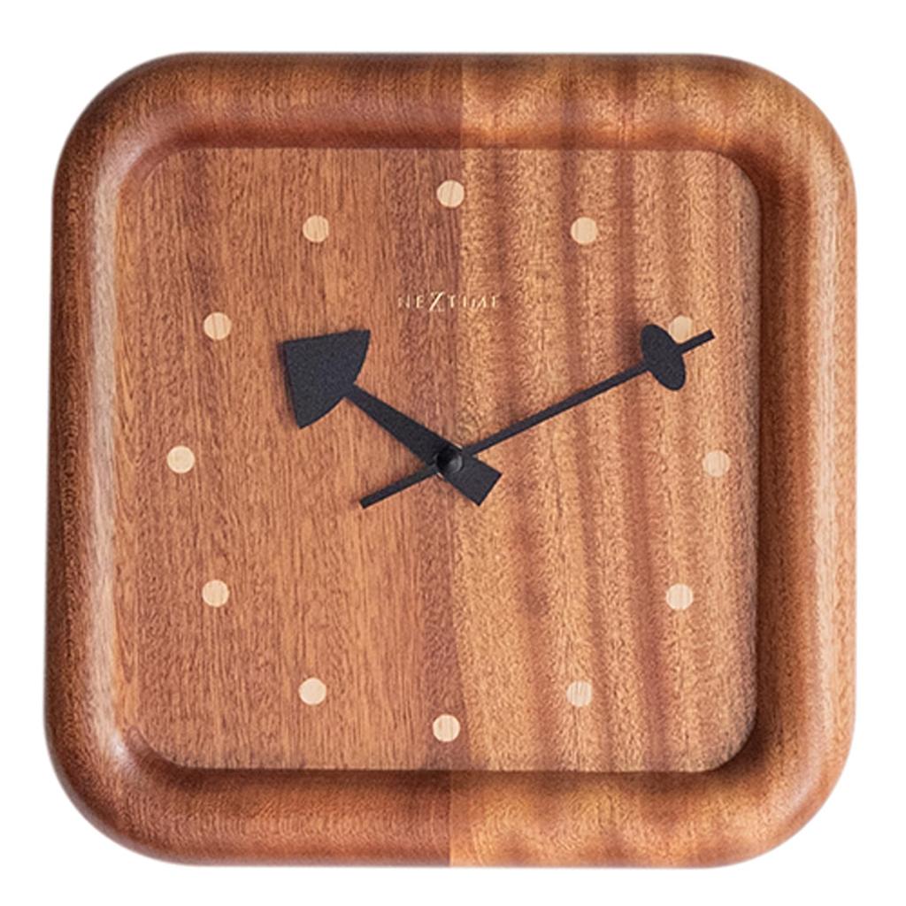 El Commune Wall Clock Dowel Square NXT-J030