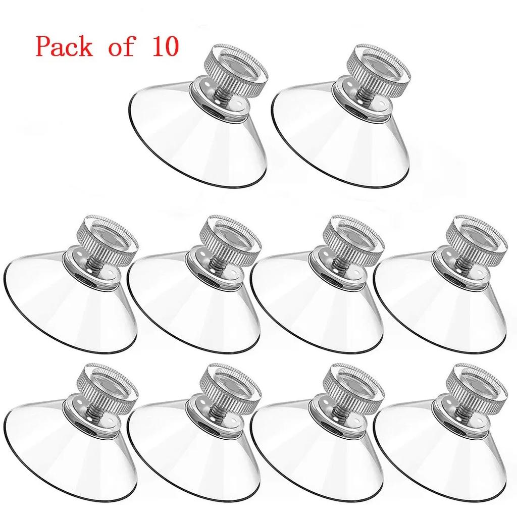10/20pcs 41mm Clear Suction Cups PVC Vacuum Suction Cup Holder Plastic Suction Cups with Screws for Bathroom Kitchens Offices