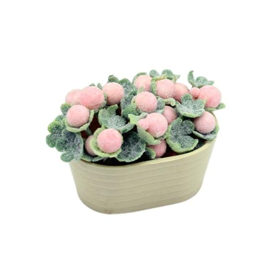 

Кукольный домик бонсай миниатюрный бонсай из смолы реалистичное растение в горшке модель орнамент украшение кукольного домика розовый