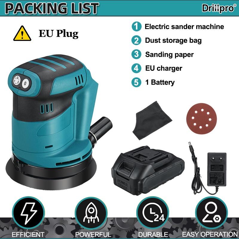 NEW Cordless Electric Sander Car Polisher 3 Gears of Speeds Adjustable Auto Polishing Machine Wood Metal Waxing Grinding Machine 125mm