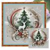 Xmas Printed Cross Stitch Kit DIY 11CT Embroidery Craft Set Home Decor Art