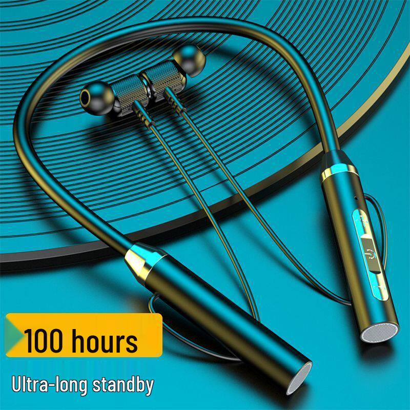 Ultra-long Battery Life Wireless Bluetooth Sports Earphones, Neck-hanging Design, Compatible with Apple, Vivo, Oppo, Android Devices
