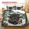 Vintage Framed Animals Pattern Bedding Quilt Set  Home Decoration  Gift (1 * duvet cover + 2 * pillowcase  without core)