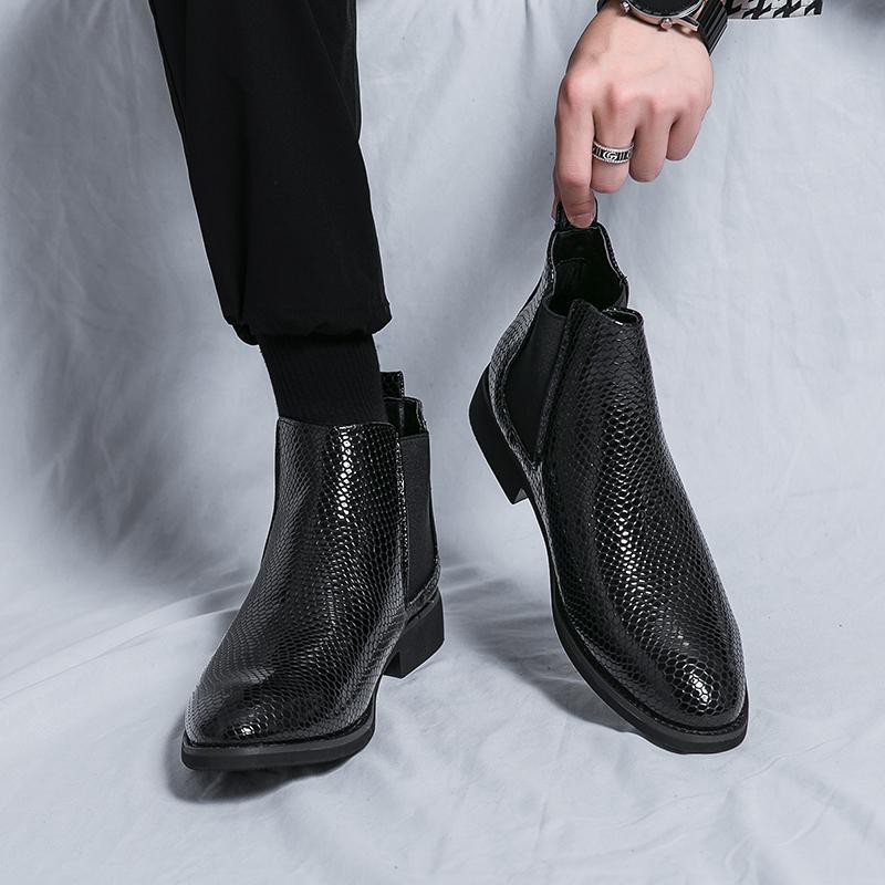 Alligator Pattern Leather Handmade Shoes Men Loafers Slip On Business Casual Shoes Classic Soft Leather Hombre Men Shoes Flat