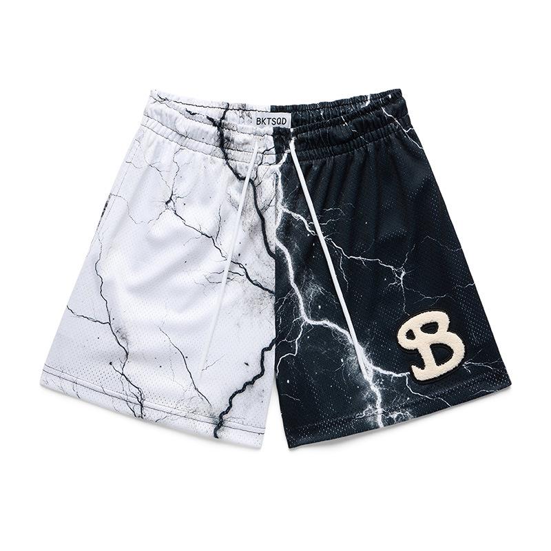 American BKTSQD Men s Quick-Dry Mesh Running & Swim Shorts Large белый