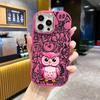 Phone Case: 2D Flat Design Suitable for iPhone 18 17 16 15 14 13 Pro Protective Case, Couple Style, Pink Owl, Christmas and Halloween Gift