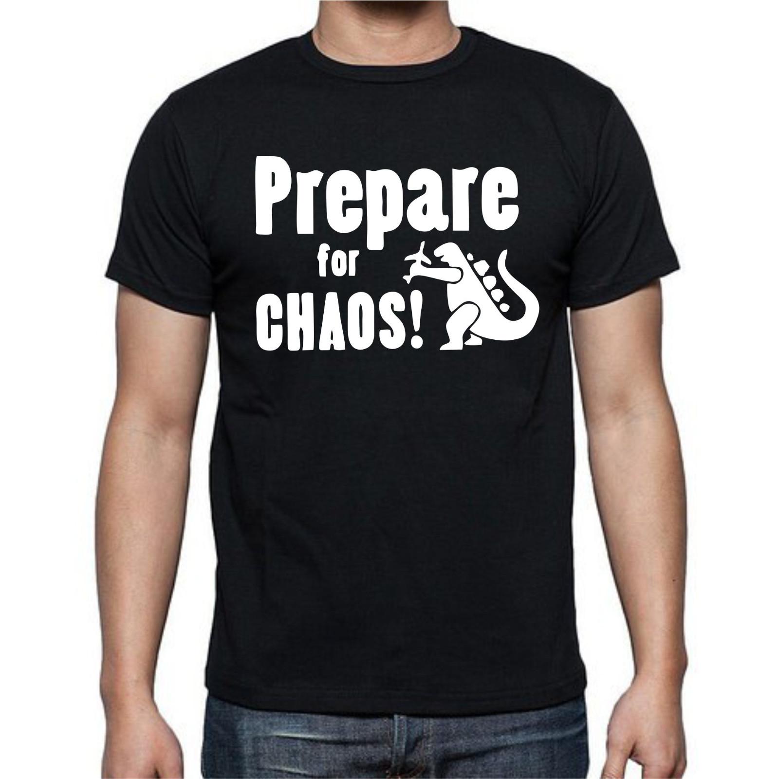 Prepare For Chaos Dinosaur Plane Apocolypse T Shirt Mens Womens Tees Top tee M