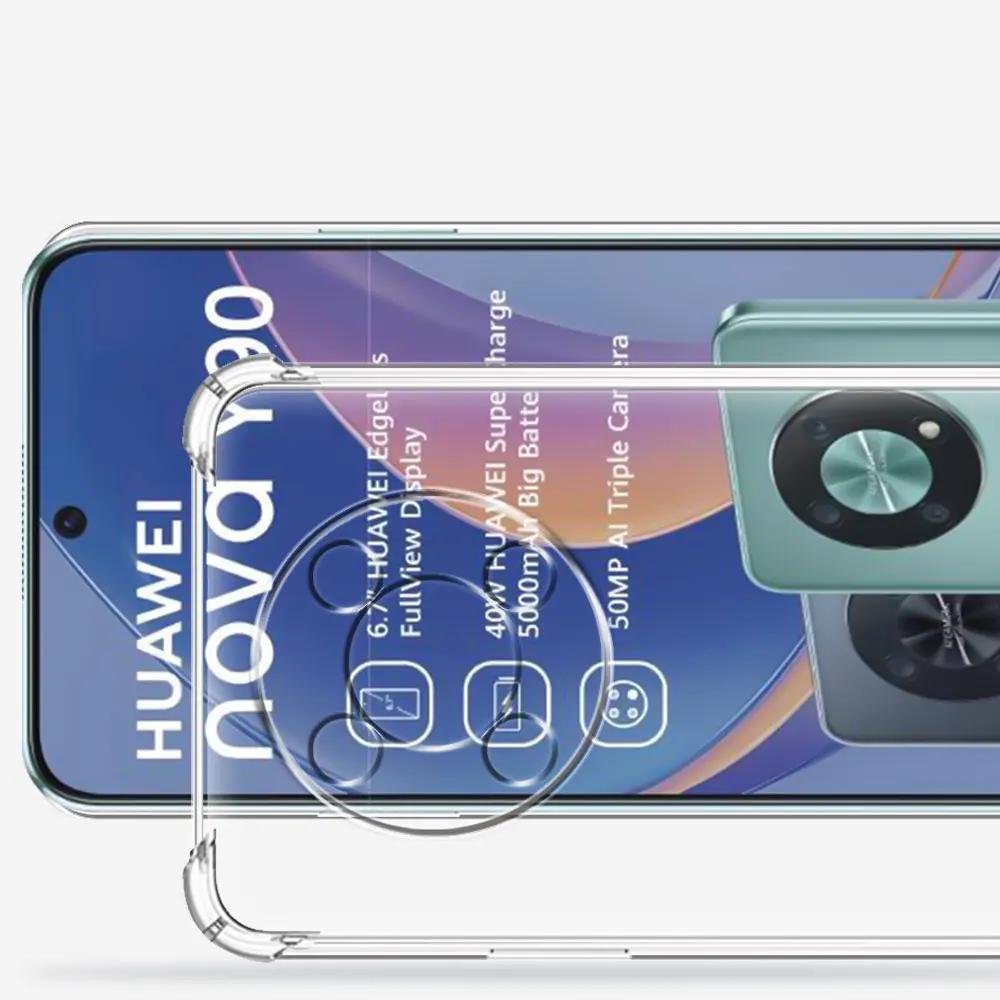For Huawei Nova Y90 Case Silicone Soft Shockproof Transparent Cover For Nova Y90 Clear Case For Nova Y90 Y91 Y61 Y70Funda Coque