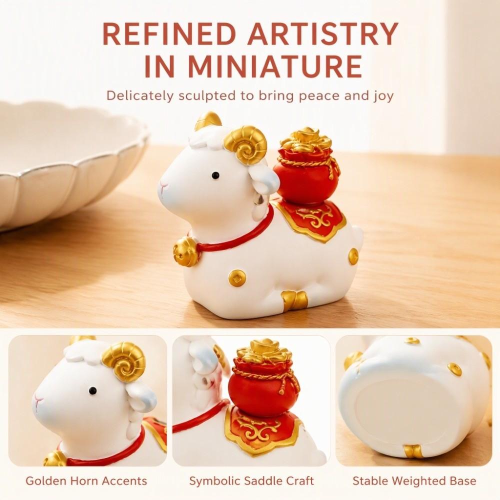 Year of the Sheep Zodiac Sheep Mascot Cute Creative Table Decor Festival Desktop Figurine Tabletop