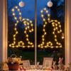 Easter Bunny Window Lights Spring Timed LED Remote Control Lamp Easter Lighted Decor For Thanksgiving Holiday Birthday Offices
