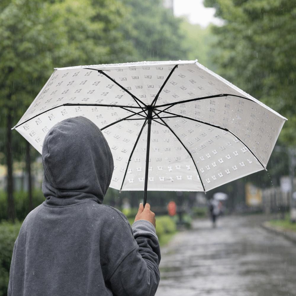 Portable Cartoon Cat Umbrella Waterproof Automatic Umbrella Frosted Umbrella Rainy Day
