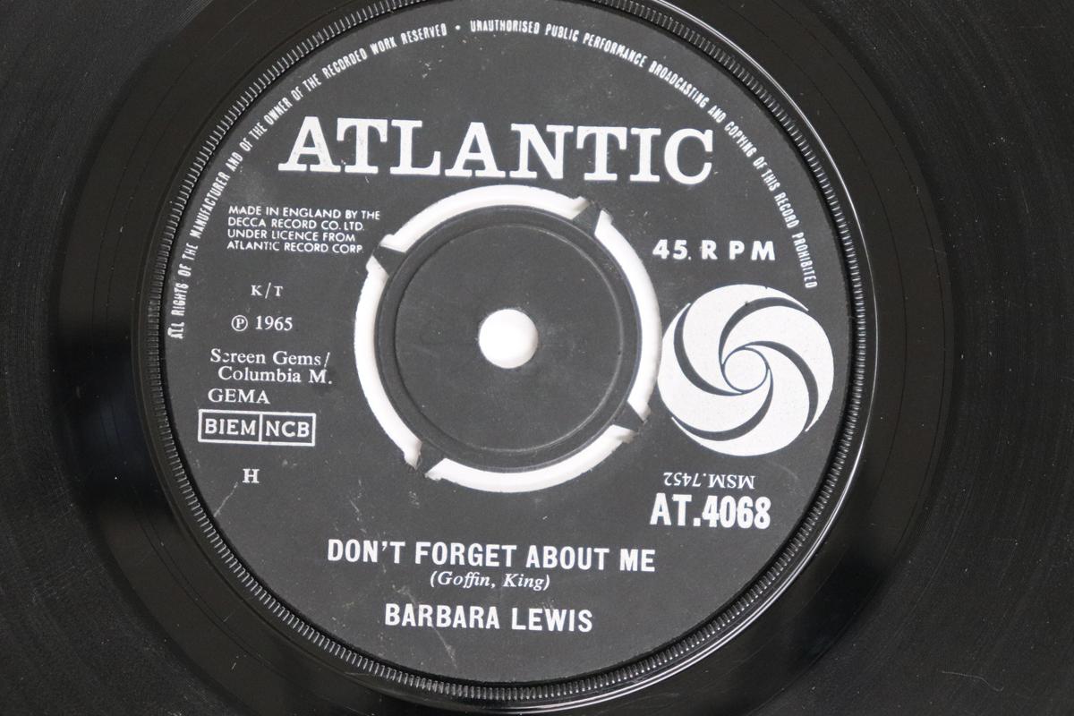 

7-дюймовая пластинка БАРБАРА ЛЬЮИС - Не забывай обо мне / Это волшебство AT4068 ATLANTIC 1965 UK Соул/Фанк Б/У