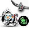 Miniso Disney Christmas Eve Silver 925 Bracelet with Poker Jack Skull Beads Charm for Women Jewelry