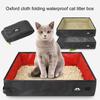 Pet Litter Box Waterproof Folding Anti-slip Bottom Travel Outdoor Foldable Cat Dog Toilet Tray Pet Supplies
