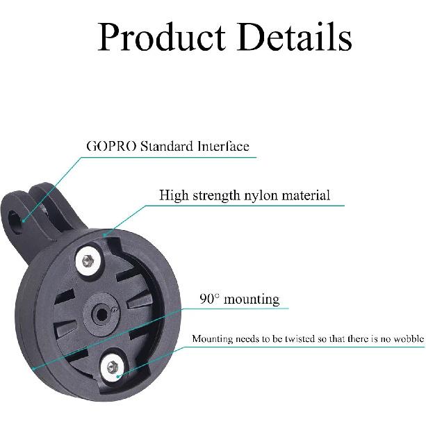Fit Gopro Quick Release Interface Bike Headlight Adapter Mount,Compatible with Lezyne Olight Magicshine