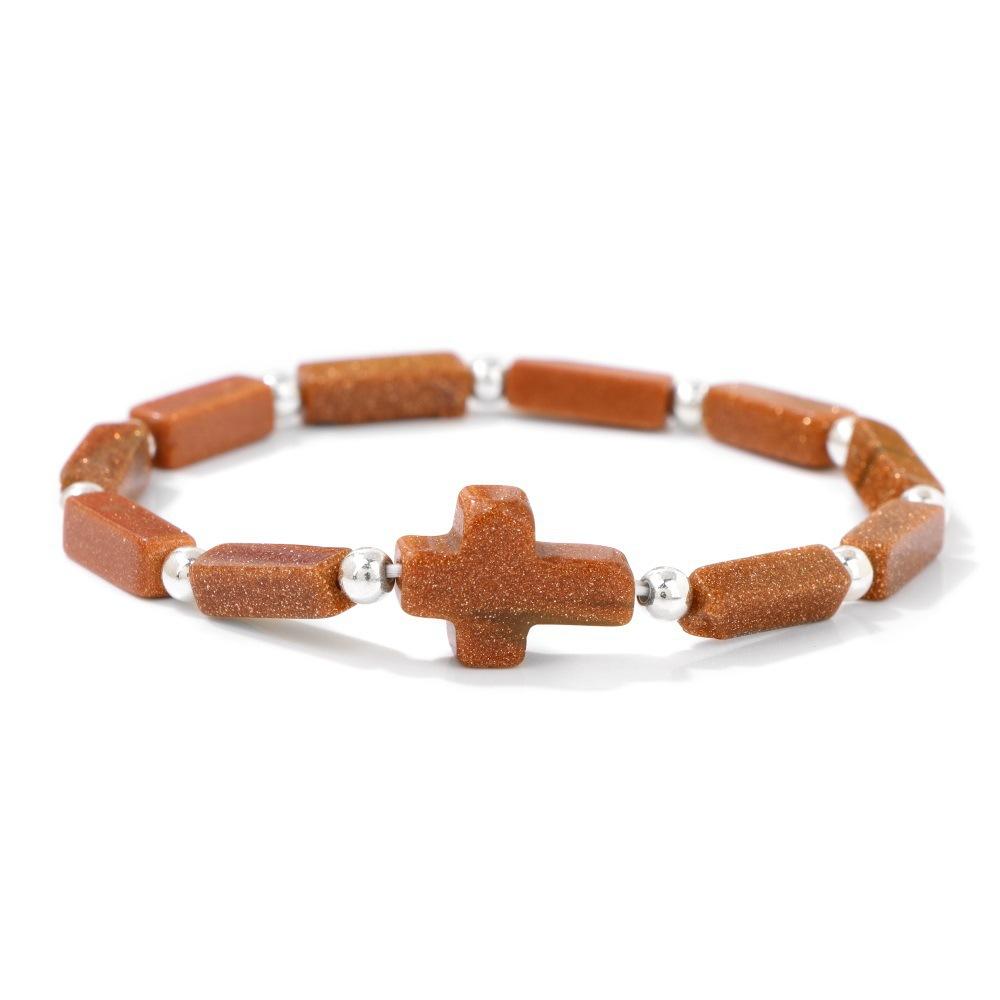 JYL TS Bracelet Women s Raw Stone Braided Design Natural Enhances Calm And Authenticity golden sands цветные пузыри