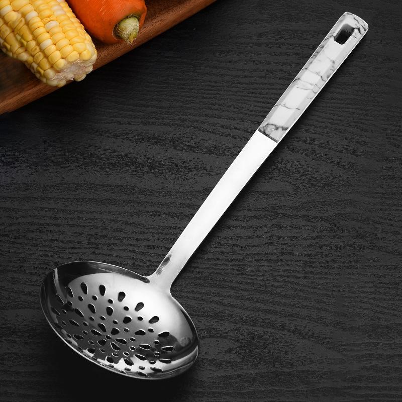 

Лопатка из нержавеющей стали Кухонная утварь Ручка Лопатка для жарки Лопатка для жарки Суповая ложка Большой набор дуршлагов Sanli Xuanya 12 Leaks