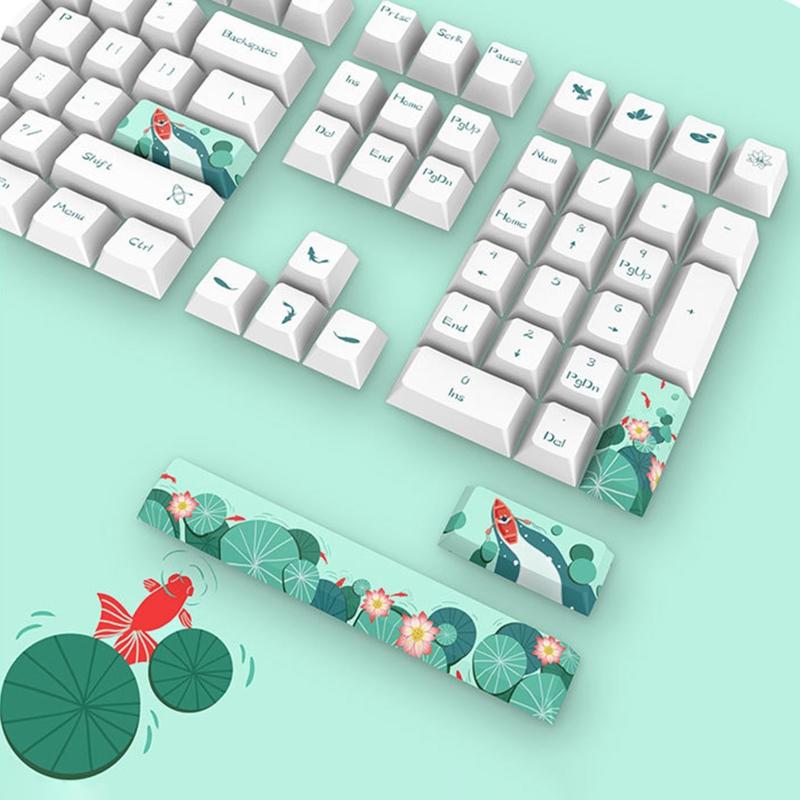 Höhen Tastenkappen für 108-Tasten 5-seitig Farbsublimation PBT Mechanische Tastatur Tastenkappen Passend für 61 64 84 87 96 98 Tastenfeld